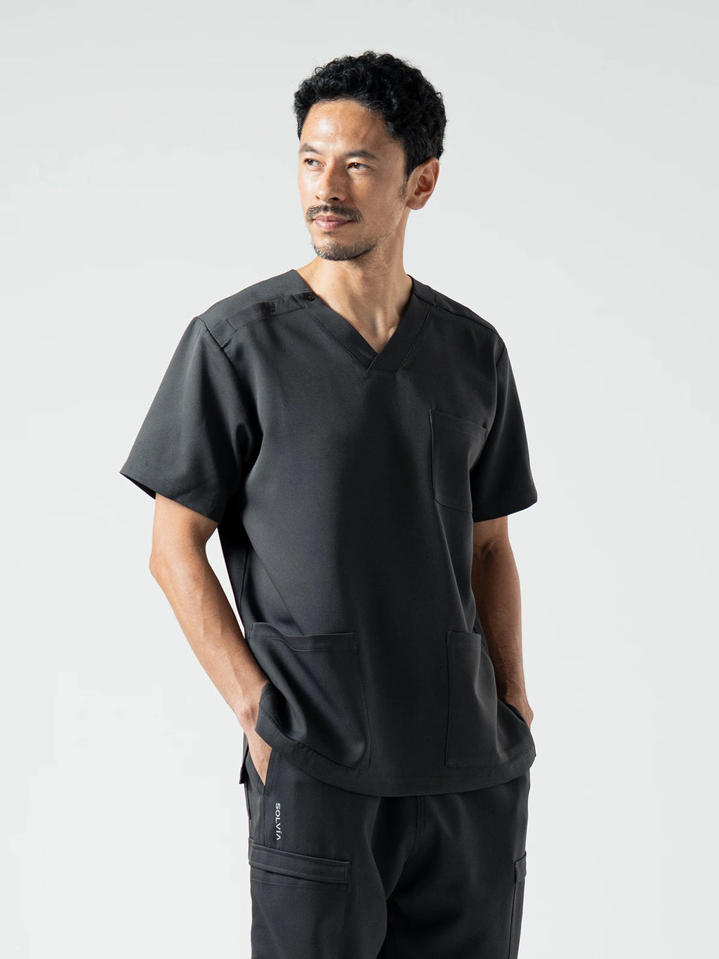 Everyday Scrub Tops - Charcoal Grey