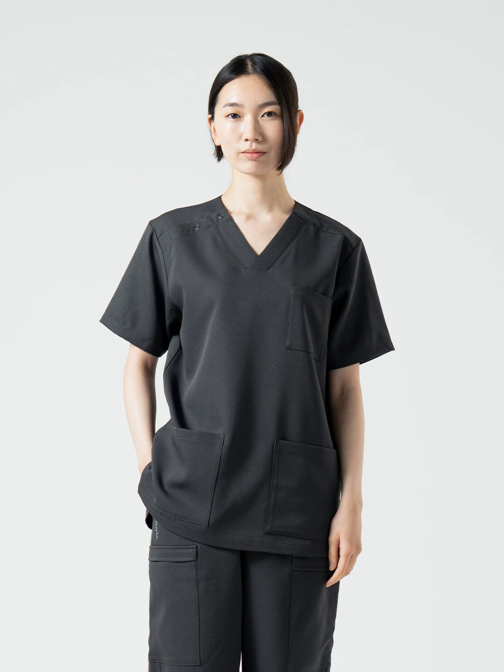 Everyday Scrub Tops - Charcoal Grey