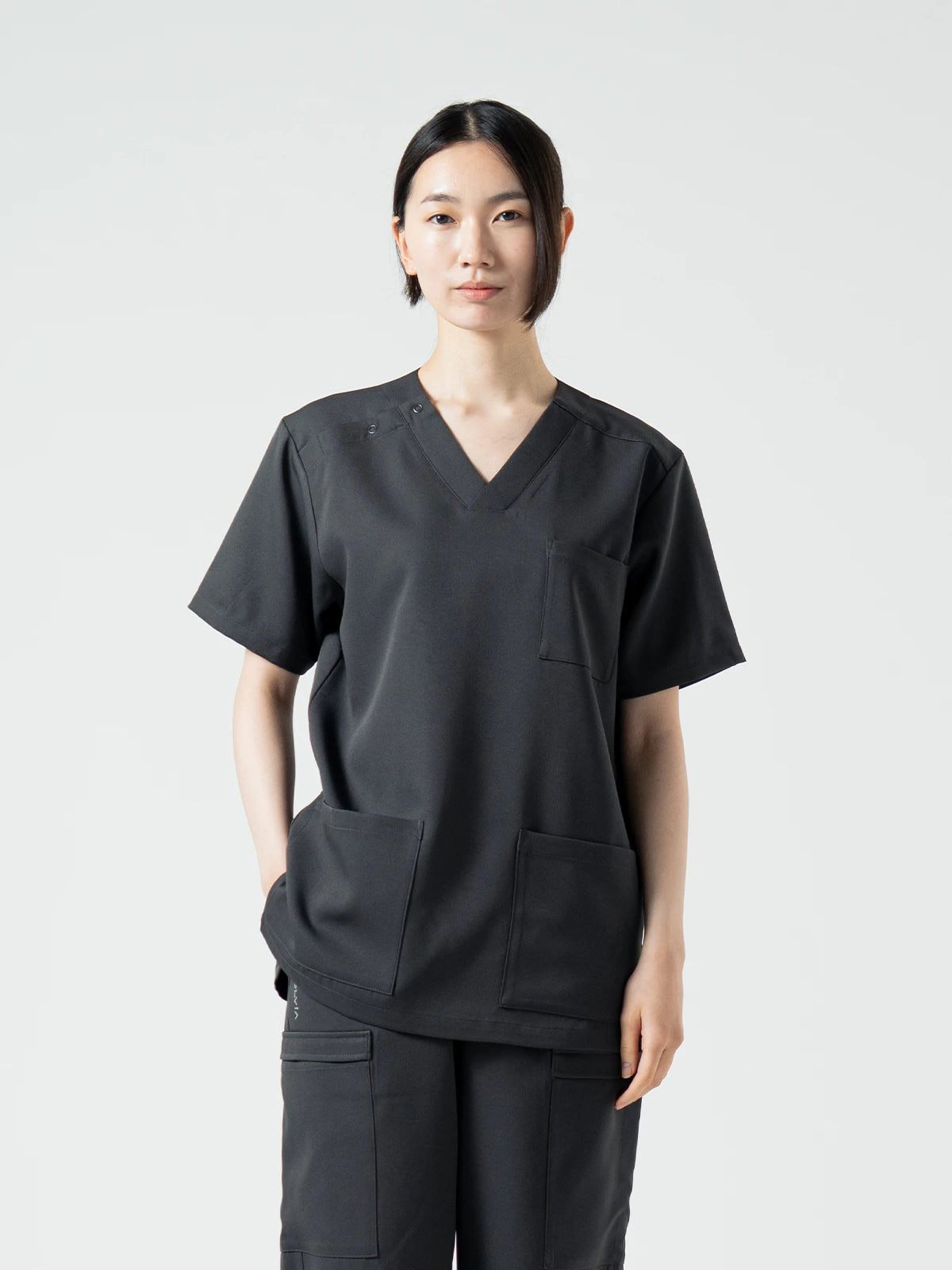 Everyday Scrub Tops - Charcoal Grey